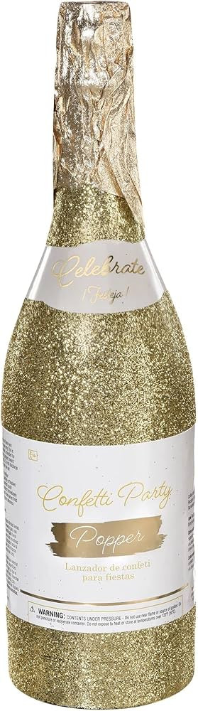 Golden Age Birthday Confetti Bottle Party Popper - 12.75" (Pack of 1) - Non-Toxic Gold Color Popp... | Amazon (US)