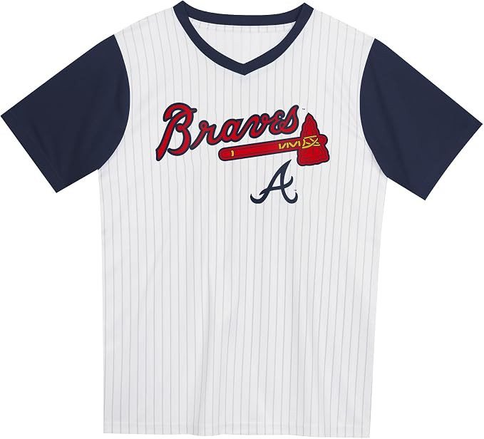 MLB Toddler 2T-4T Officially Licensed Pinstripe Team Color Team Logo Baseball Fashion Top V-Neck ... | Amazon (US)