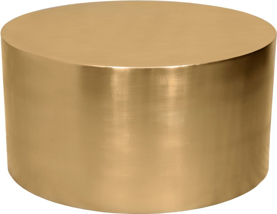 Cylinder Brushed Gold Coffee Table | 1stopbedrooms