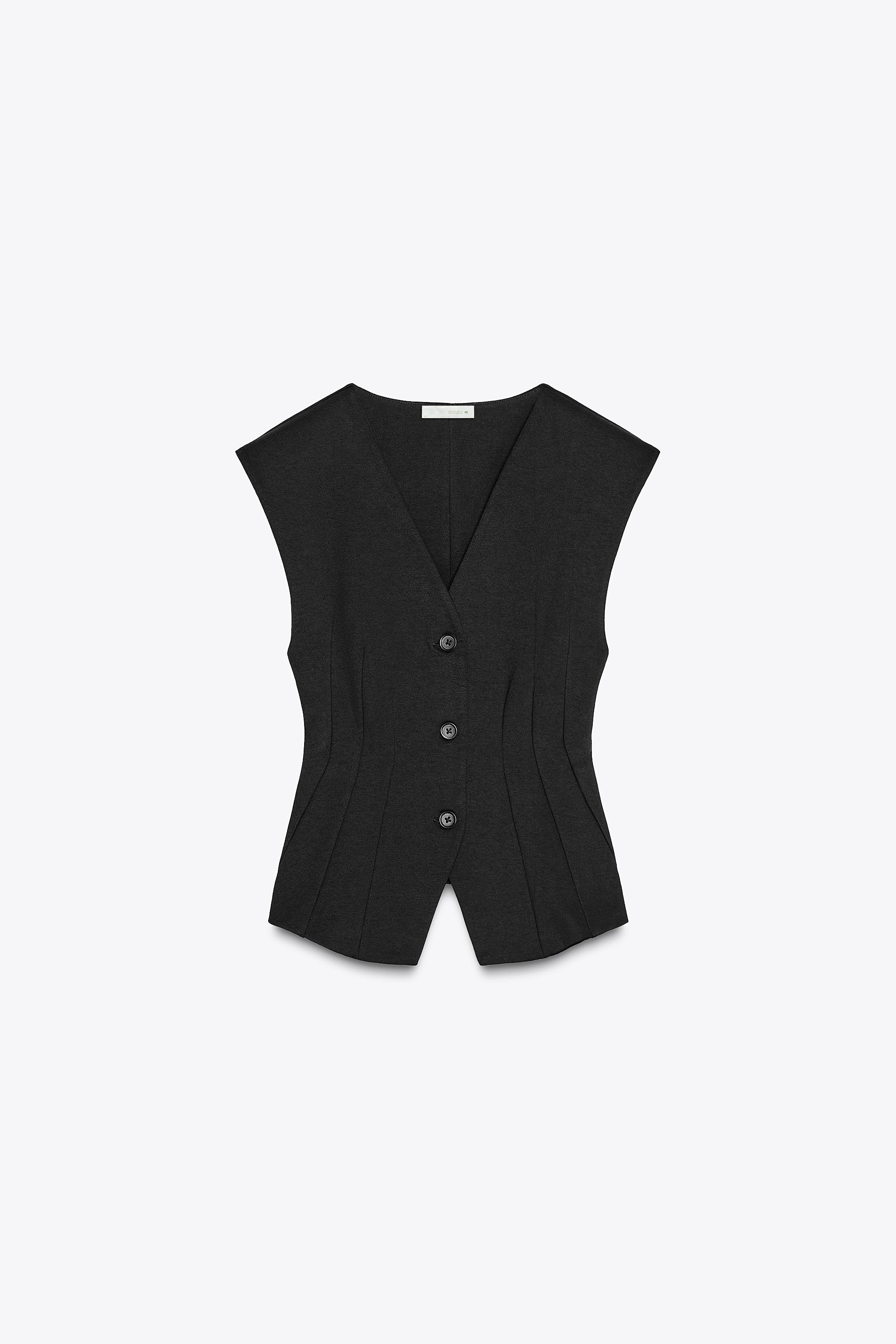 INTERLOCK SLEEVELESS TOP | Zara US