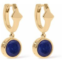Astley Clarke Luna 18ct Yellow Gold Plated Lapis Lazuli Huggie Hoop Earrings | Beaverbrooks