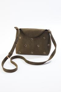 Cato Fashions | Cato Faux Suede Grommet Embellished Crossbody | Cato Fashions