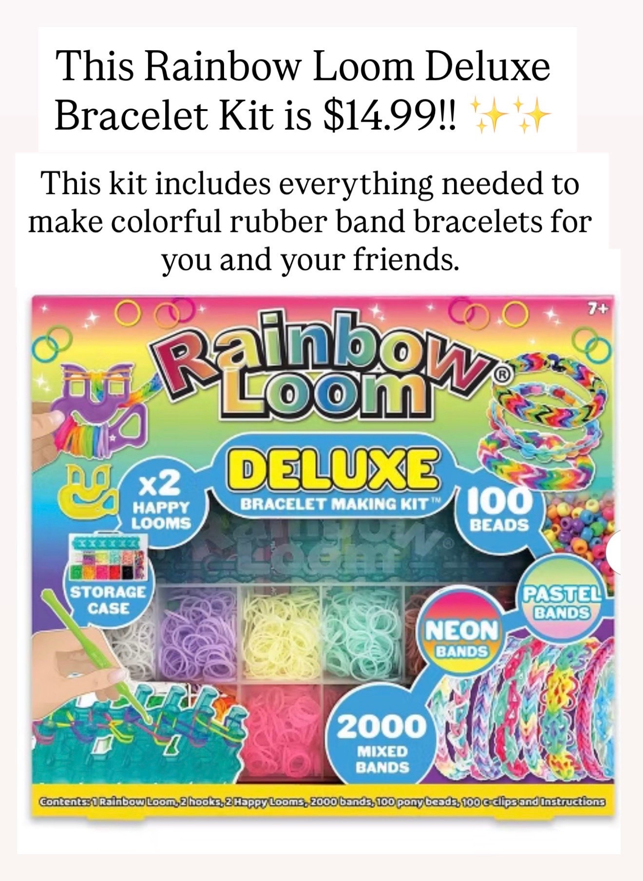 Rainbow loom deluxe bracelet kit

#LTKKids