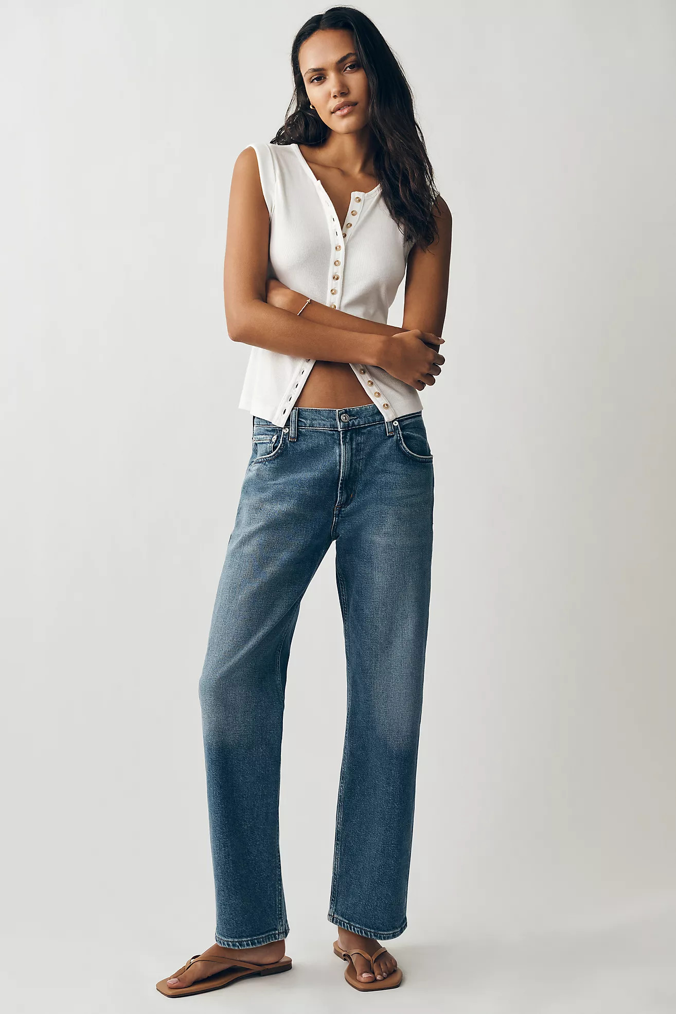 Citizens of Humanity Anissa Mid-Rise Straight Jeans | Anthropologie (US)