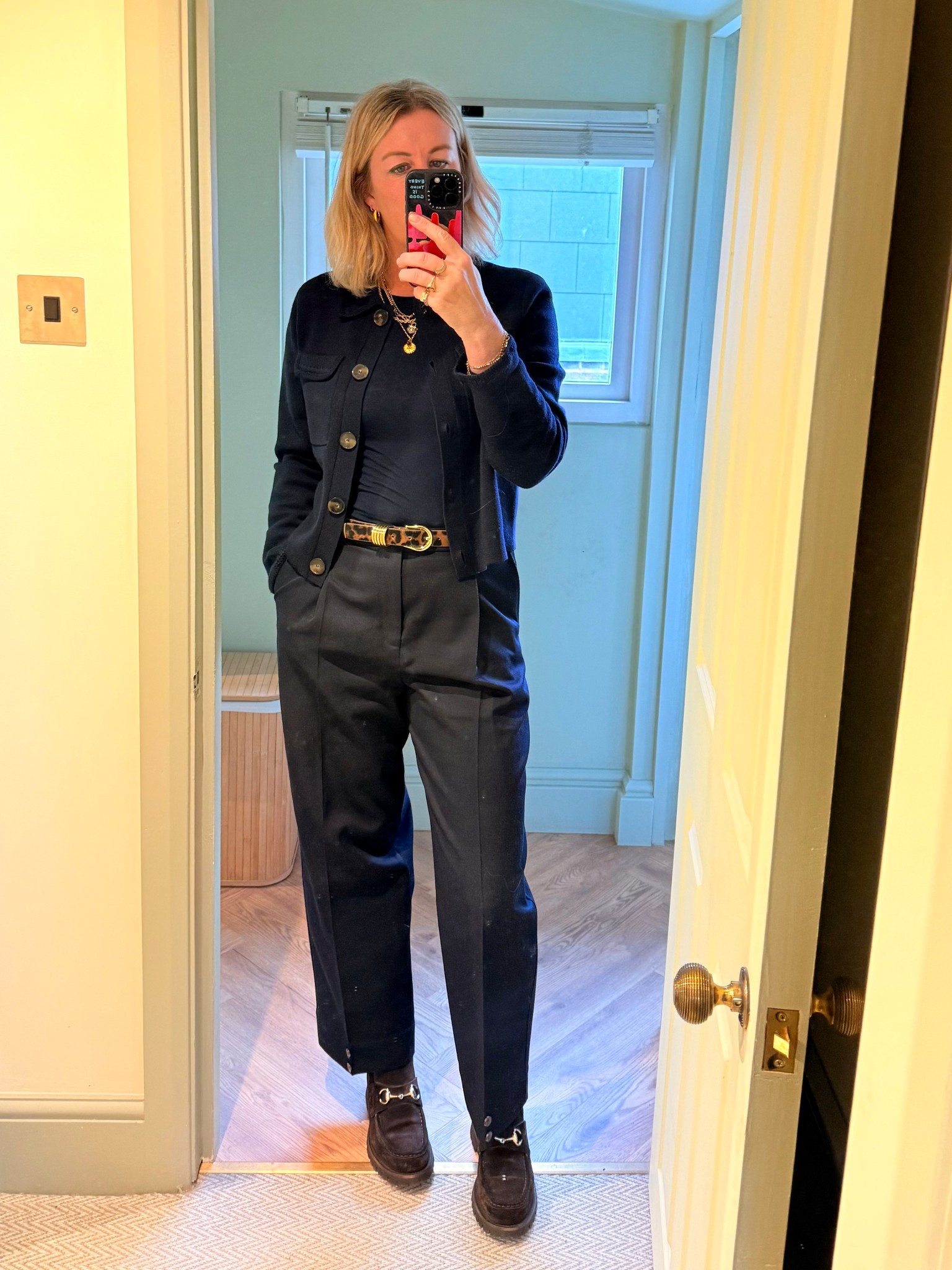 Sézane top, Souer trousers, Gucci boots 

#LTKSeasonal #LTKOver40 #LTKootd