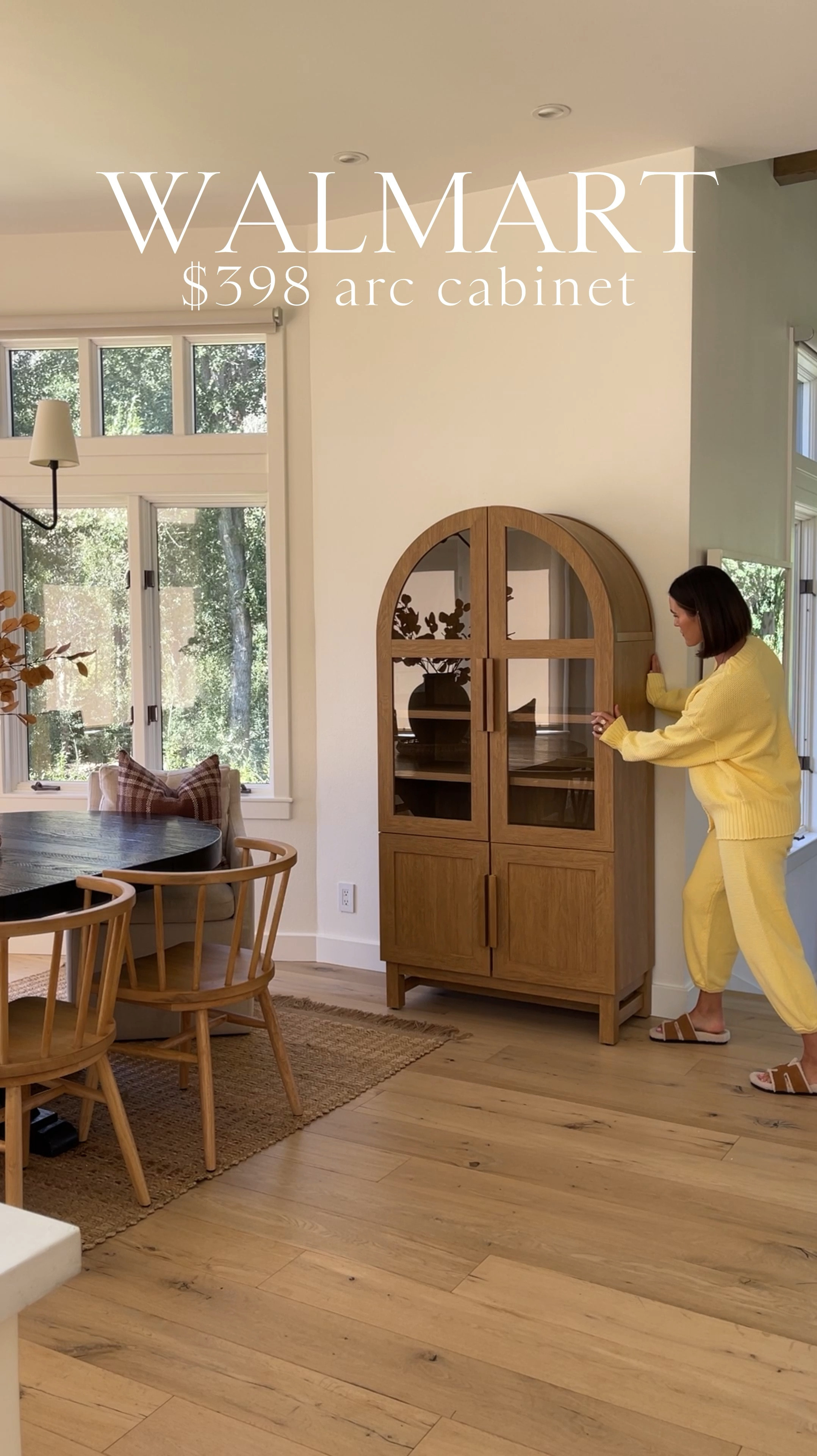 HOME \ newwww arc cabinet from @walamrt 🙌🏻 Only $398 and also comes in black! The perfection addition to my dining nook. 

Dining room 

#LTKHome #LTKVideo