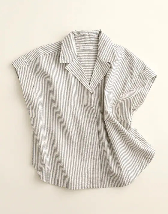 Notch-Collar Popover Shirt | Madewell