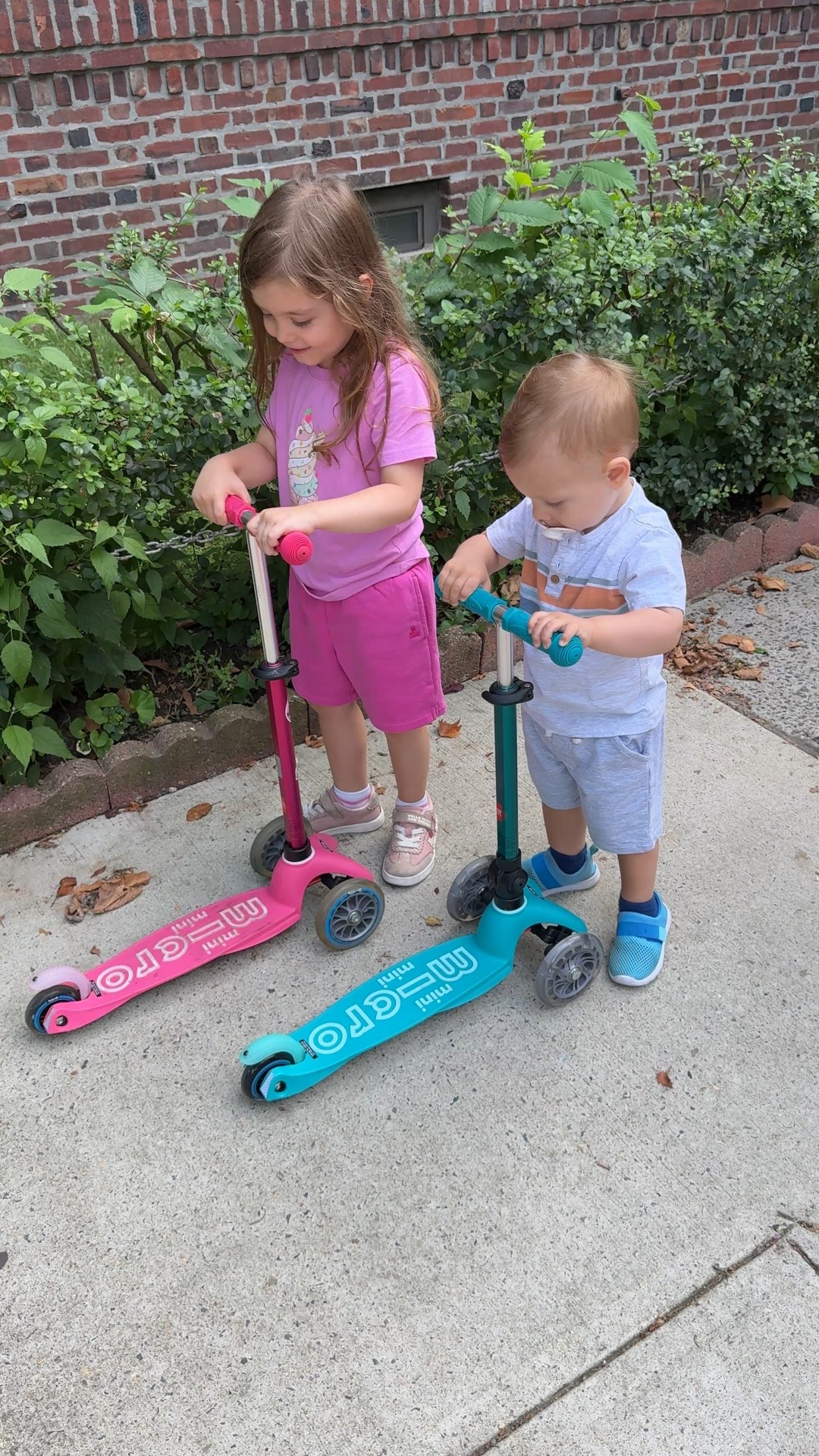 Finally they have matching scooters!! My son likes to push it the “wrong” way because he can’t use it by himself and his sister is so nice that she’s doing it the same way with him!! Although it’s still about winning for her 😂😂

#LTKBaby #LTKSeasonal