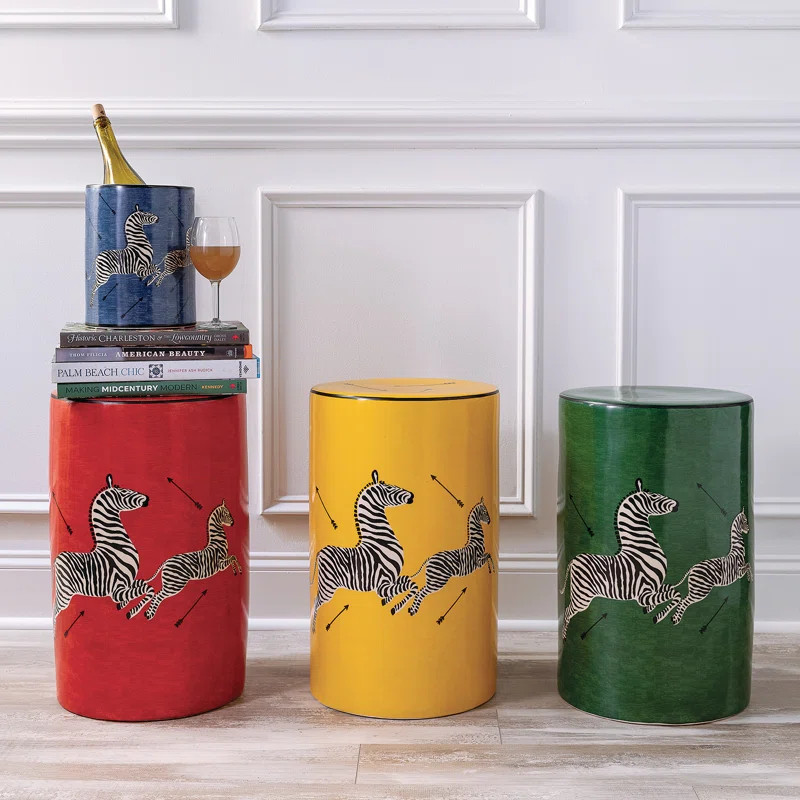 Scalamandre Maison Porcelain Accent Stool | Wayfair North America