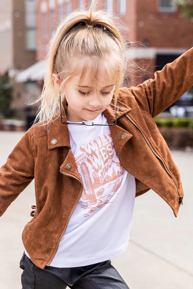 Welcome to the Wild West Kids White Graphic Tee | Pink Lily