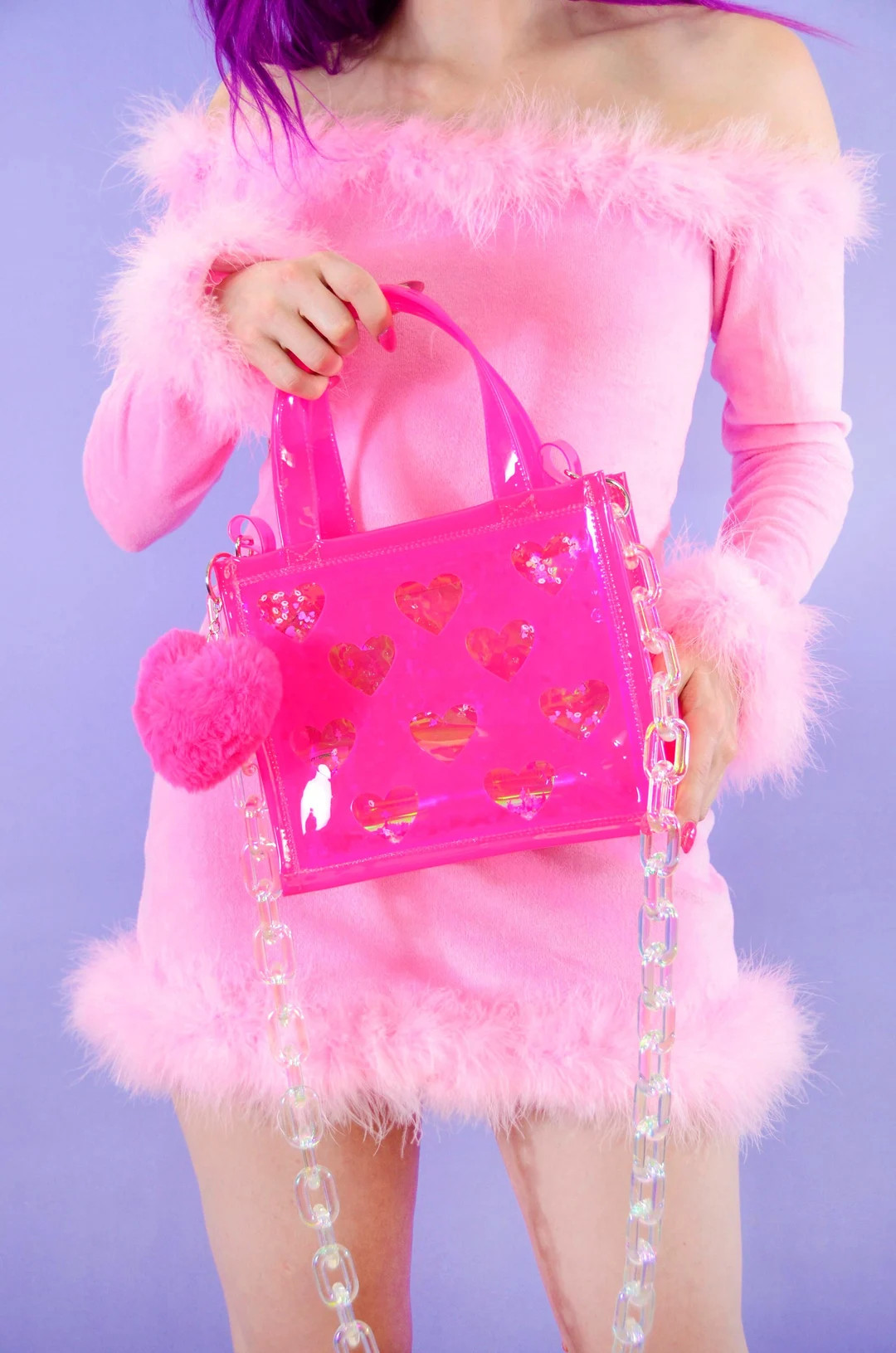 Liquid Glitter Mini Tote Stupid Cupid Valentines Purse Heart Purse Vinyl Bag Jelly Bag Fun Purse ... | Etsy (US)