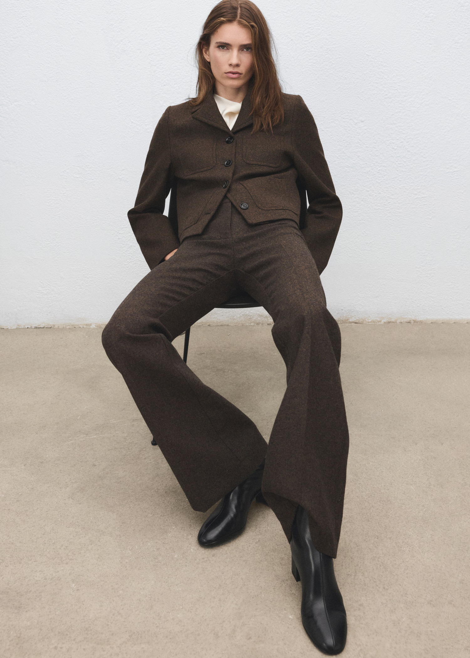 Round-toe block-heel ankle boots - Women | MANGO United Kingdom | MANGO (UK)