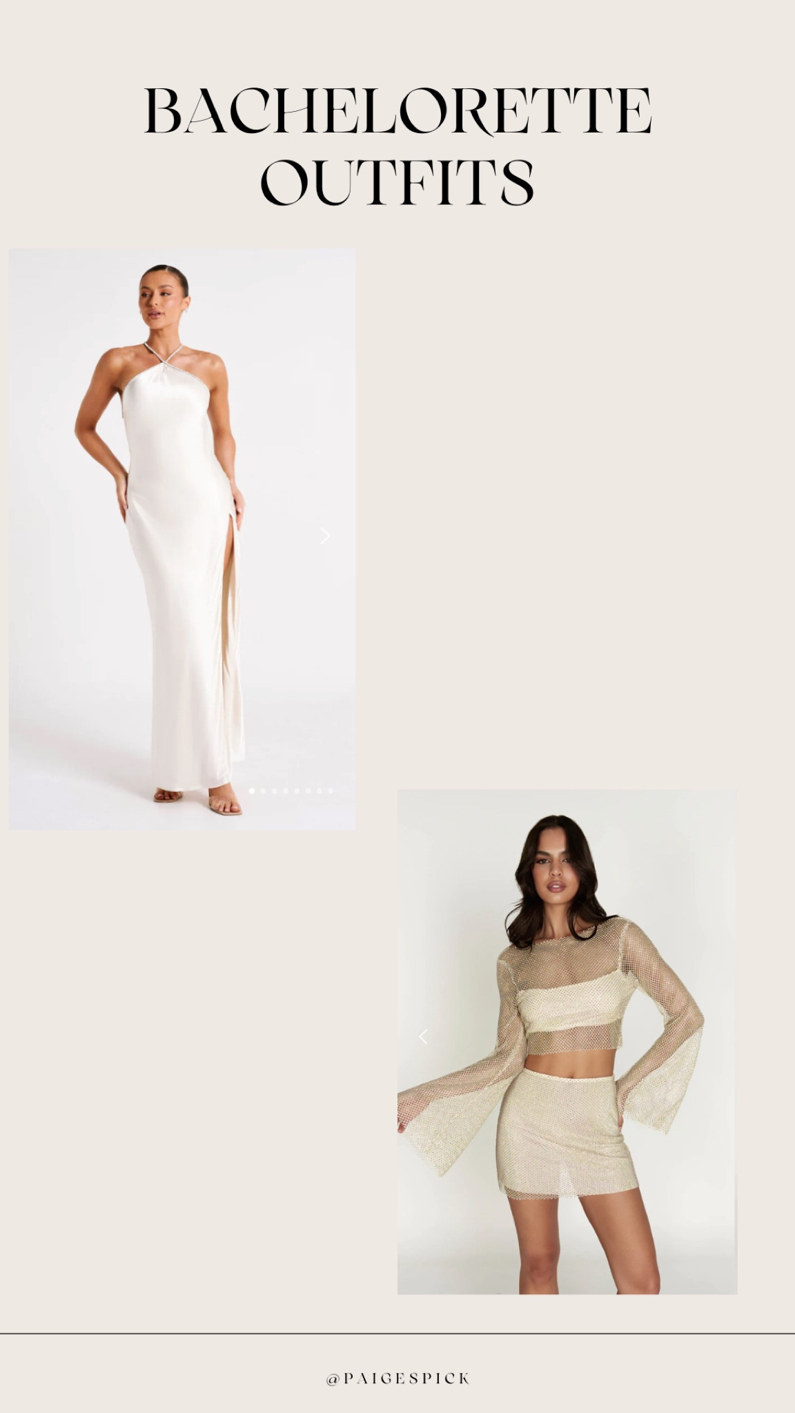 Bachelorette party outfit ideas from meski! These are stunning for a night out. Bridal, wedding, all white. 

#LTKSeasonal #LTKwedding #LTKstyletip