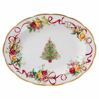 Royal Albert Old Country Roses Christmas Tree Platter | Royal Albert | Wedgwood