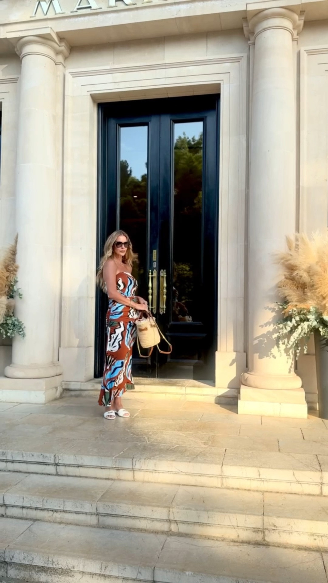 Off to enjoy our last day in Mallorca and this dress is perfect: strapless, patterned, and easy to throw on! 
@Anthropologie
#Anthropartner

#LTKStyleTip