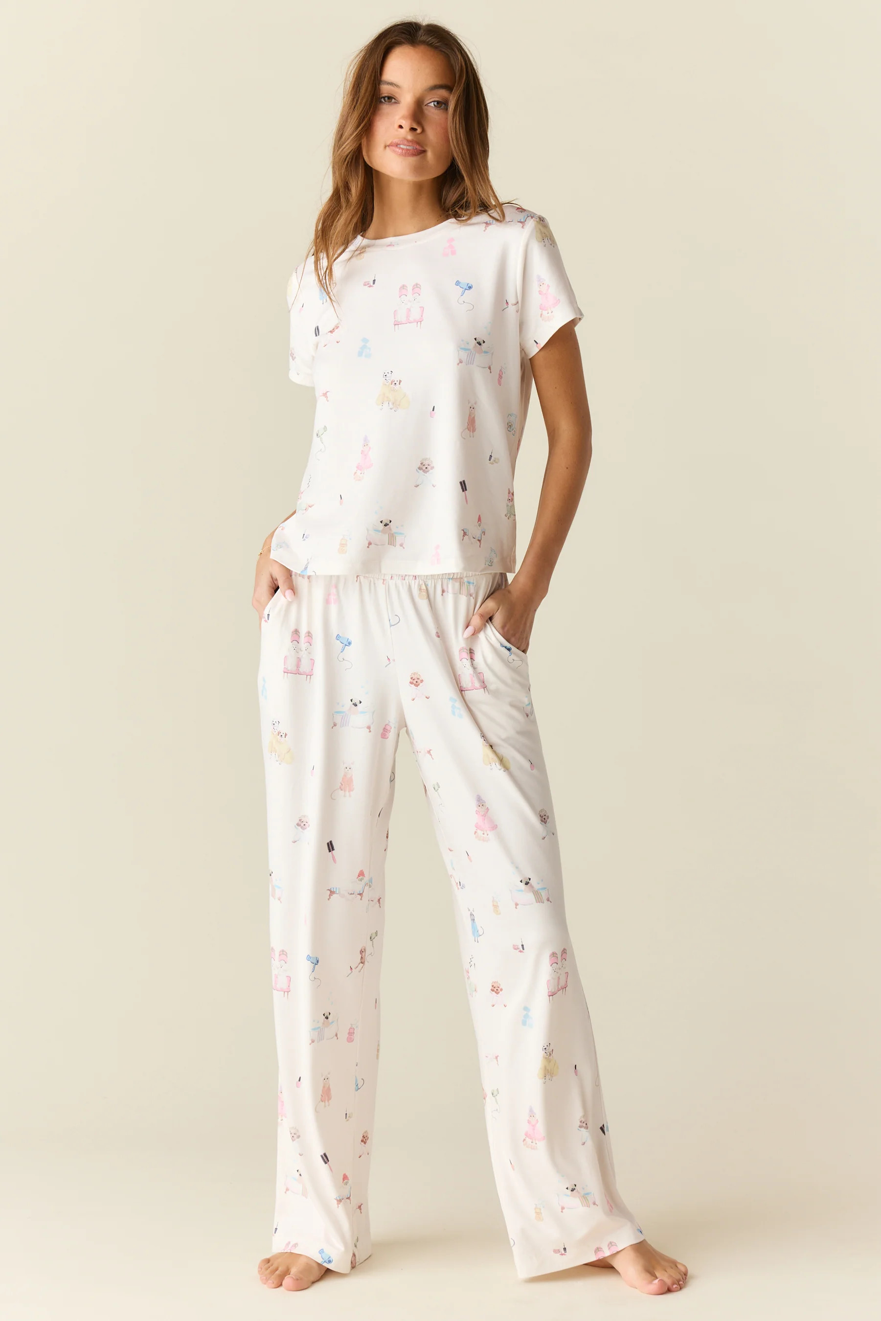 Isla Cloud Jersey PJ Set in Spa Day | MASONgrey
