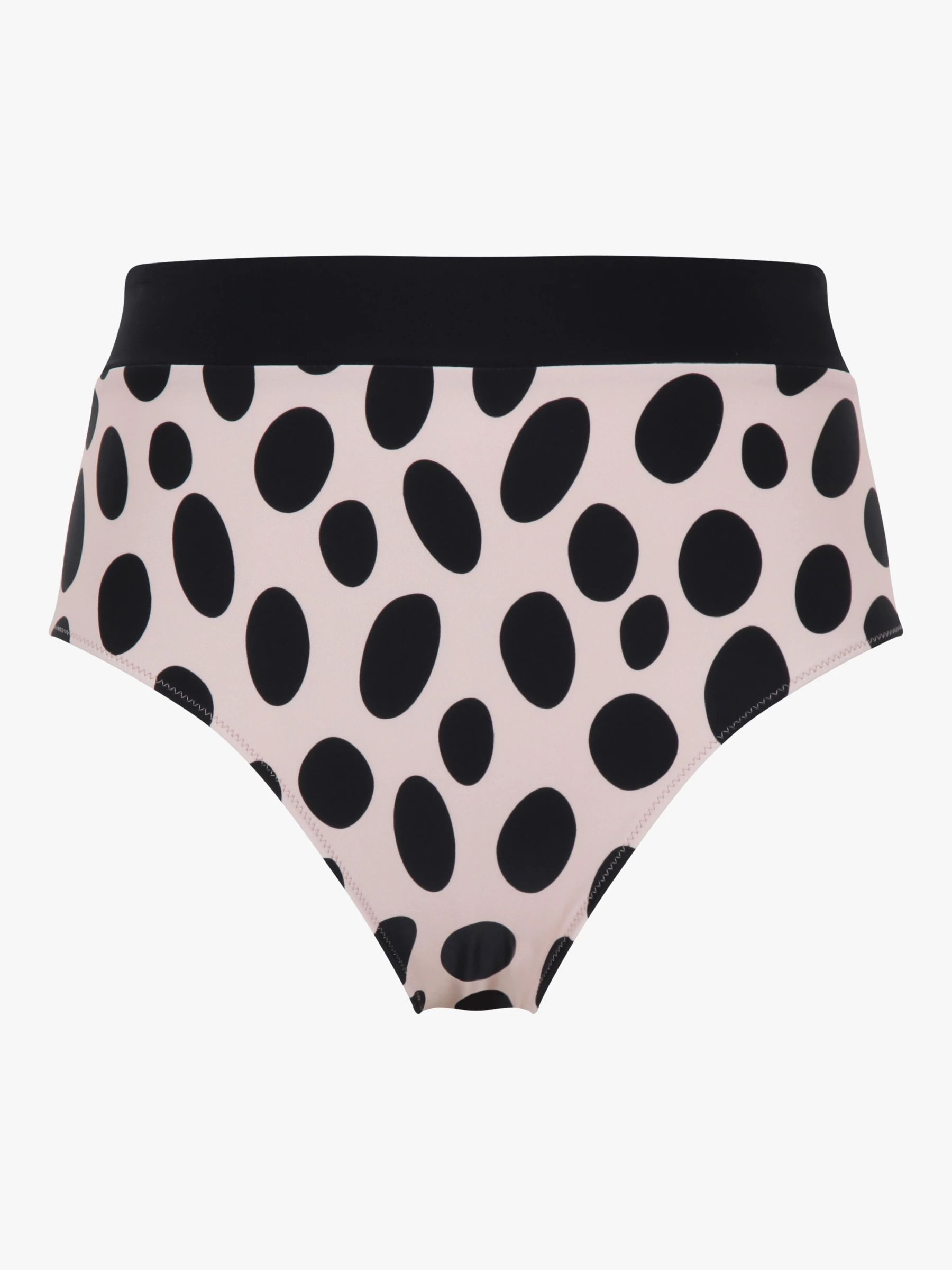 PanacheSwim Amalfi High Waist Bikini Bottoms, Black/Taupe | John Lewis (UK)