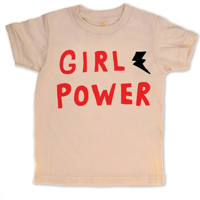 Girl Power Tee, Natural Organic | Maisonette