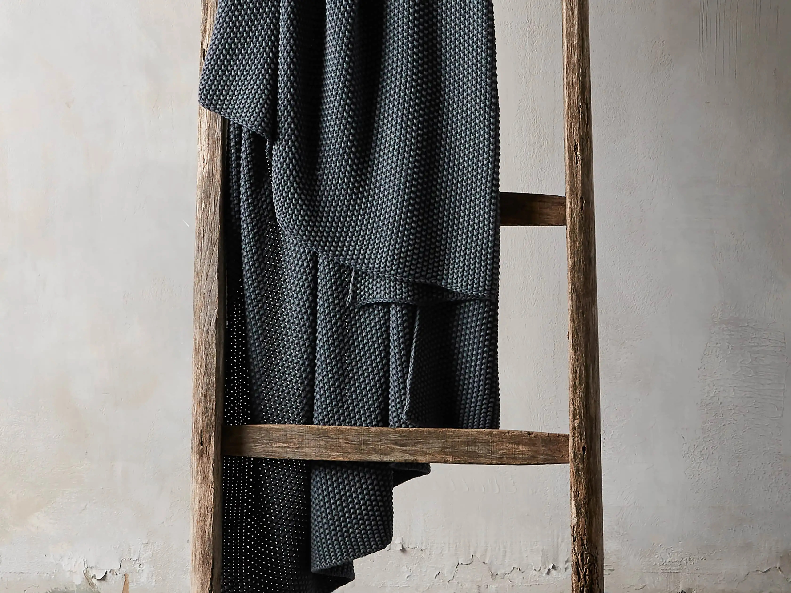 Cotton Knit Acid Wash Throw | Arhaus