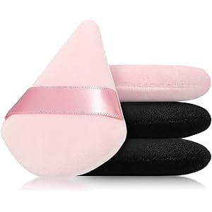 Dreieck Makeup Puderquaste 4 Stück Kosmetik Gesicht Puderquaste Schwämmchen Weich Dreieck Puder... | Amazon (DE)