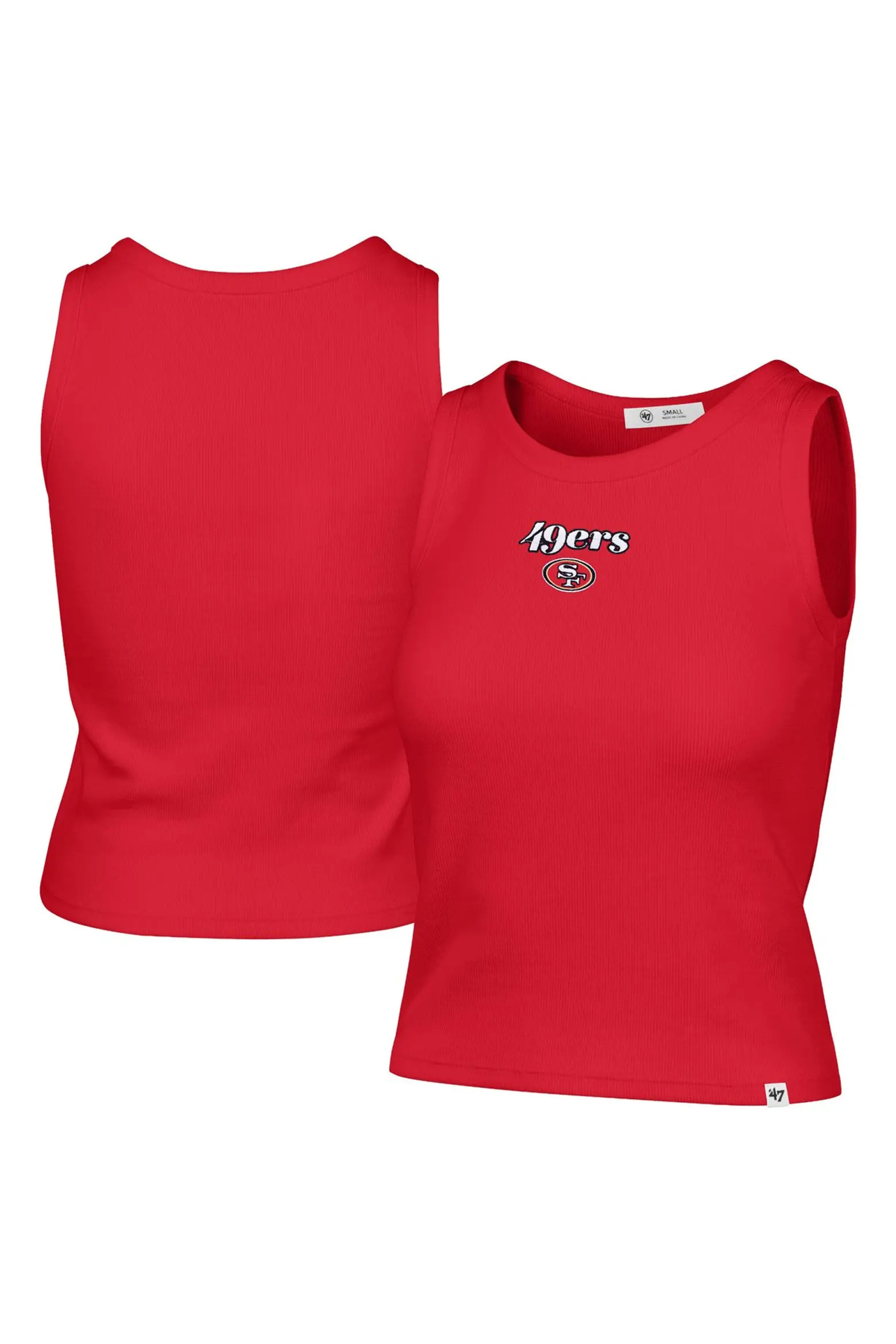 '47 Women's '47  Scarlet San Francisco 49ers Cropped Straight Cut Ribbed Baby Tank Top (Women) | ... | Nordstrom