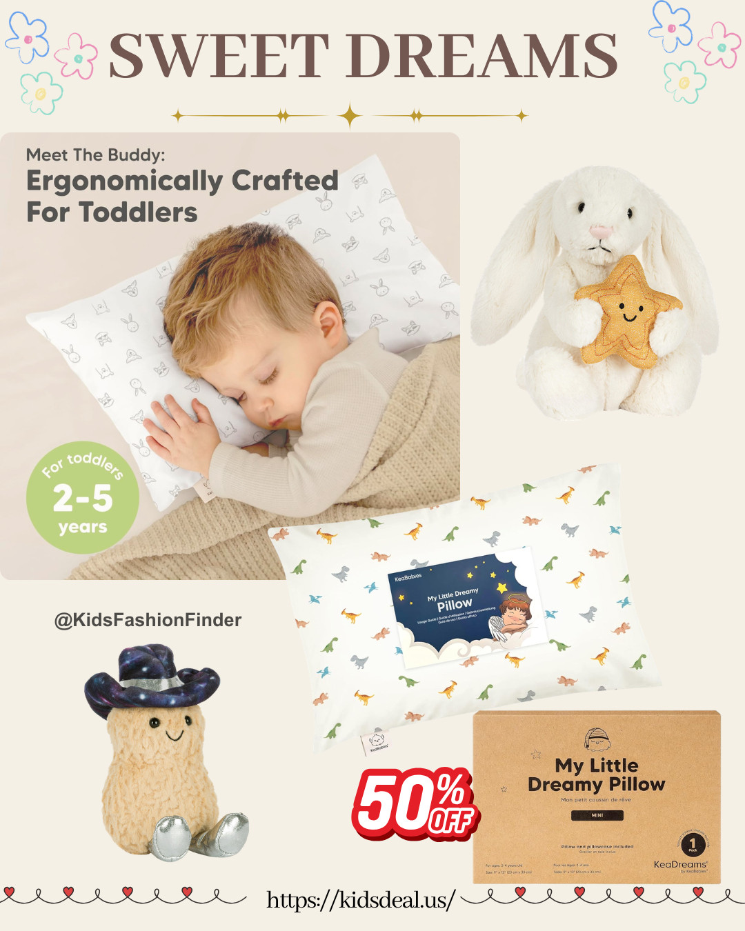 Sweet dreams for little ones 💤✨

Organic cotton toddler pillow (ages 2–5) 🤍
Soft, breathable & gentle for sleep

Pair with a cuddly Jellycat plush 🧸💛
The perfect bedtime buddy

#amazonfind #jellycat #toddleressentials #kidsroom #momfinds 

 

#LTKHome #LTKSaleAlert #LTKKids