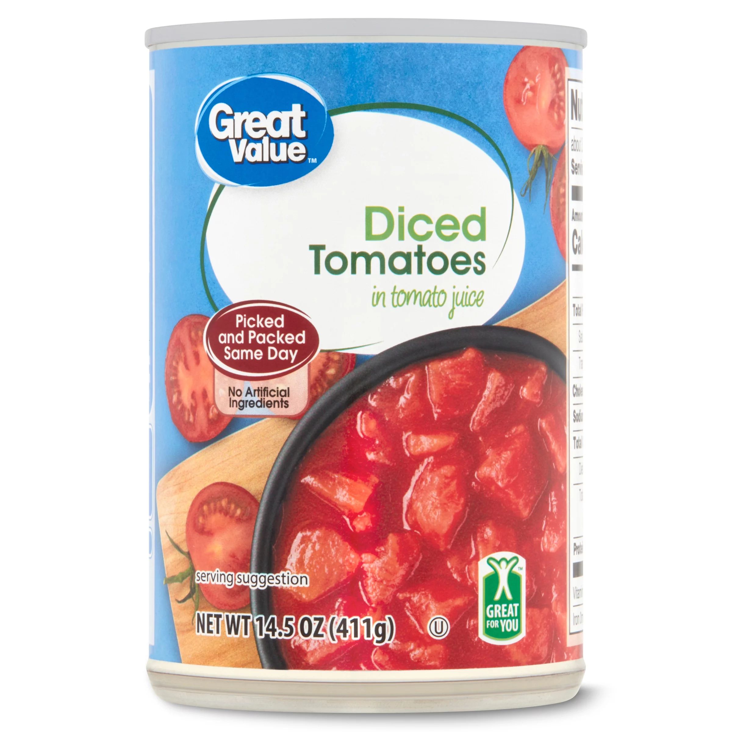 Great Value Diced Tomatoes In Tomato Juice, 14.5 Oz - Walmart.com | Walmart (US)