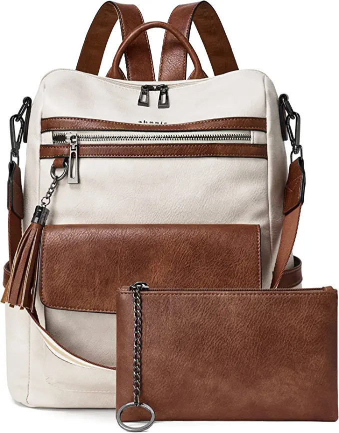 Shrrie Backpack Purse for Women Fashion Bookbag Purse Satchel Travel Leather Backpack Shoulder Ba... | Amazon (US)