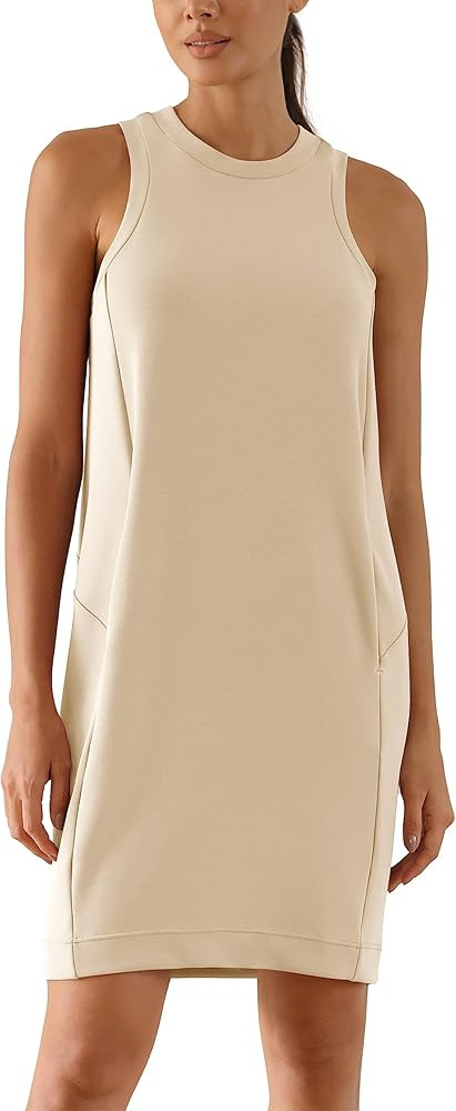 ODODOS Modal Soft Loose Tank Dress for Women Casual Sleeveless Sundress with Kangaroo Pocket Summ... | Amazon (US)