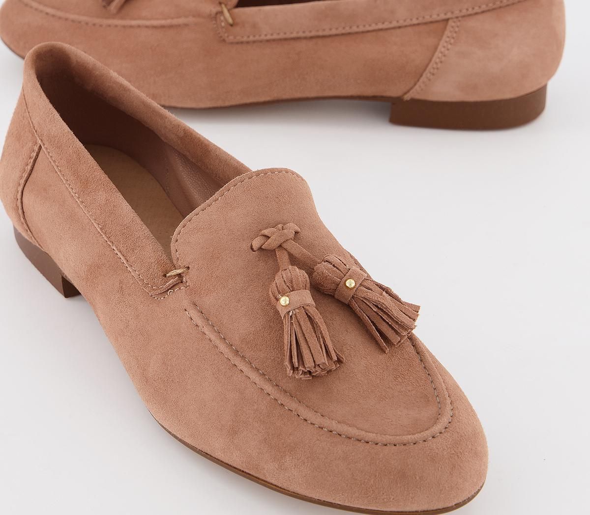Office Retro Tassel Loafers New Nude Suede - Flat Shoes for Women | OFFICE London (UK)