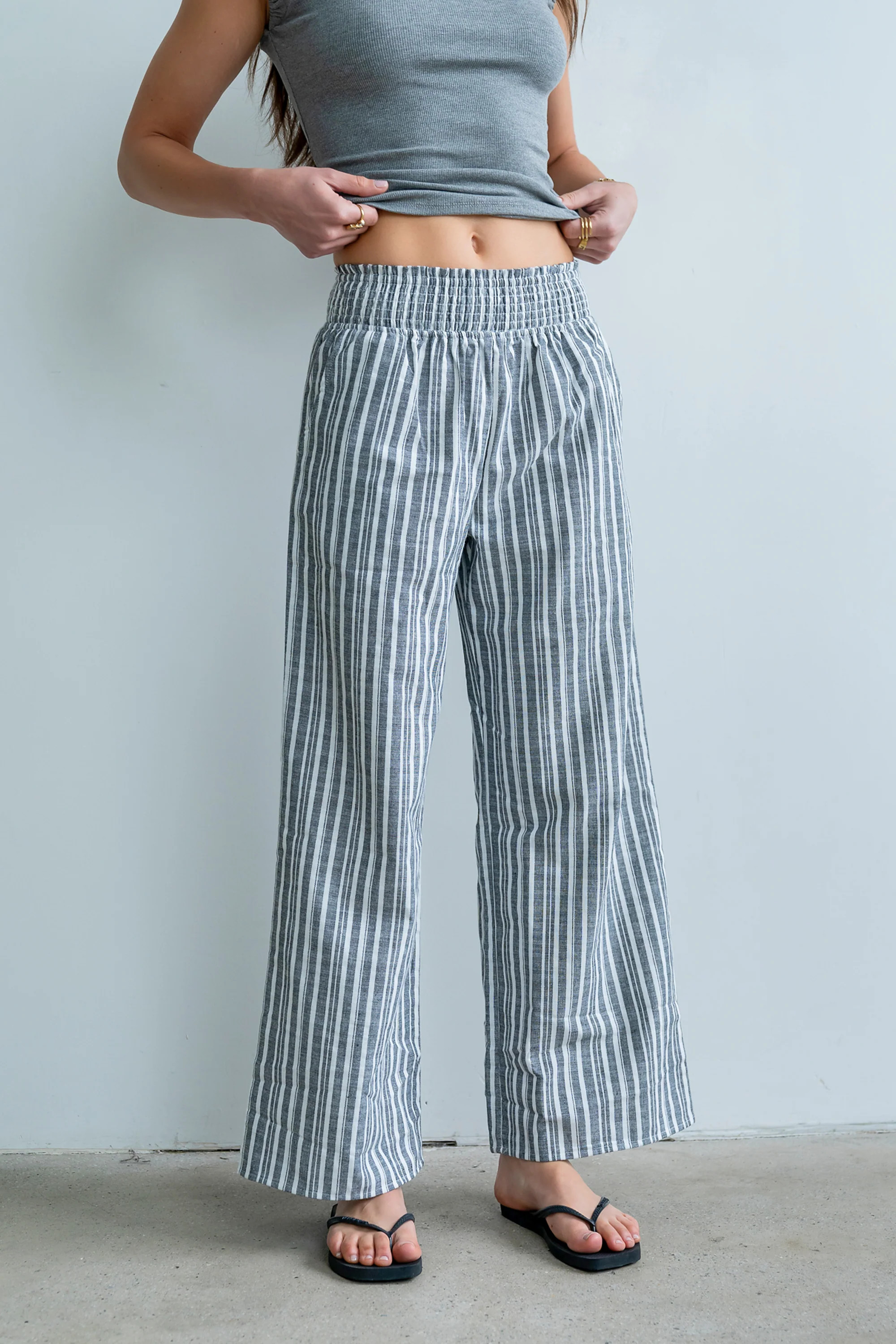 Indiana Striped Pants in Black | Böhme US