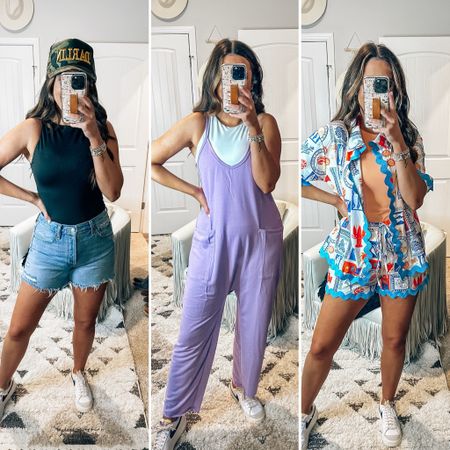Three summer outfits from Amazon bodysuits jumpsuit look for less outfits on a budget to be set resort wear vacation wear Amazon women’s fashion must viral bod suits

#LTKFindsUnder50 #LTKTravel #LTKStyleTip