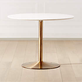 Odyssey Brass/Wood Dining Table + Reviews | CB2 | CB2