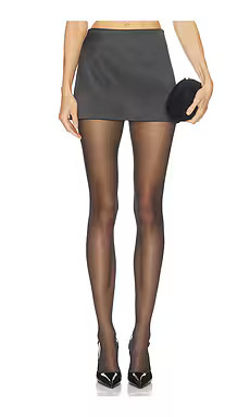 Camila Coelho Solena Mini Skirt in Black from Revolve.com | Revolve Clothing (Global)