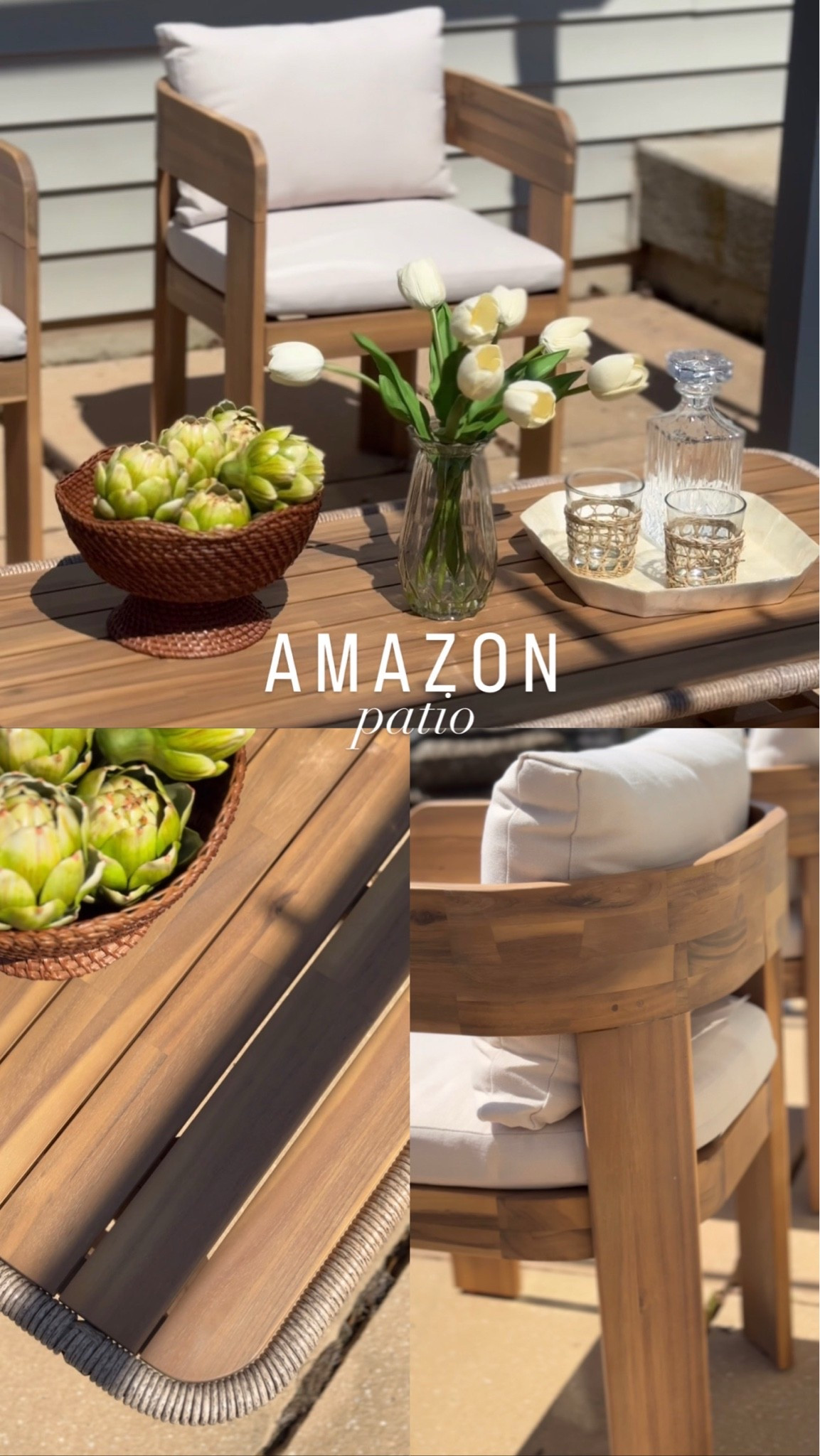 A gorgeous convo set for the patio season in acacia wood 😍

#amazon #amazonhome

#LTKSeasonal #LTKHome #LTKSaleAlert