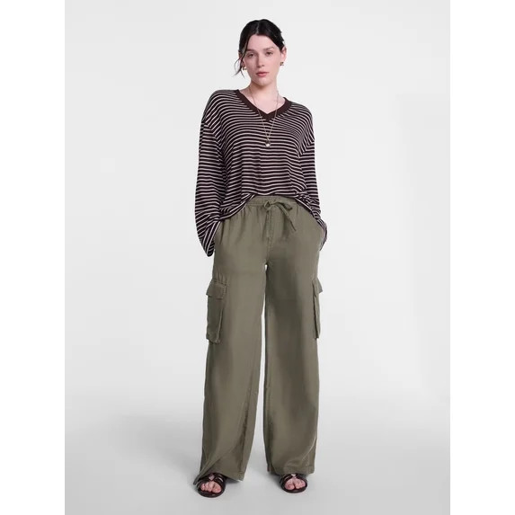 Scenario Women's and Women's Plus Relaxed Tee with Long Sleeves, Sizes XS-4X | Walmart (US)