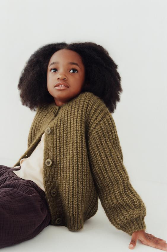 CHUNKY WOOL BLEND CARDIGAN | Zara US