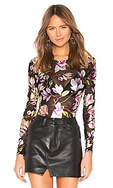 NBD Binx Bodysuit in Black Floral from Revolve.com | Revolve Clothing (Global)