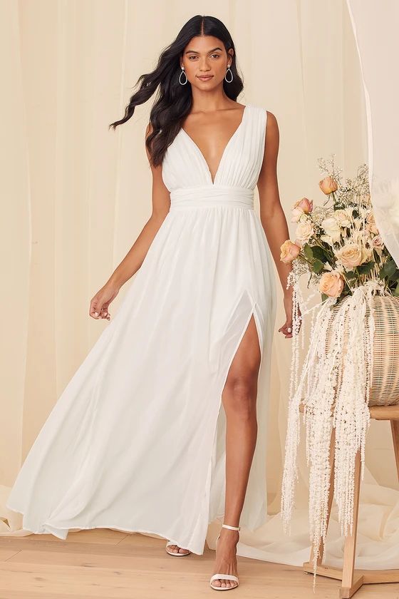 Heavenly Hues White Maxi Dress | Lulus