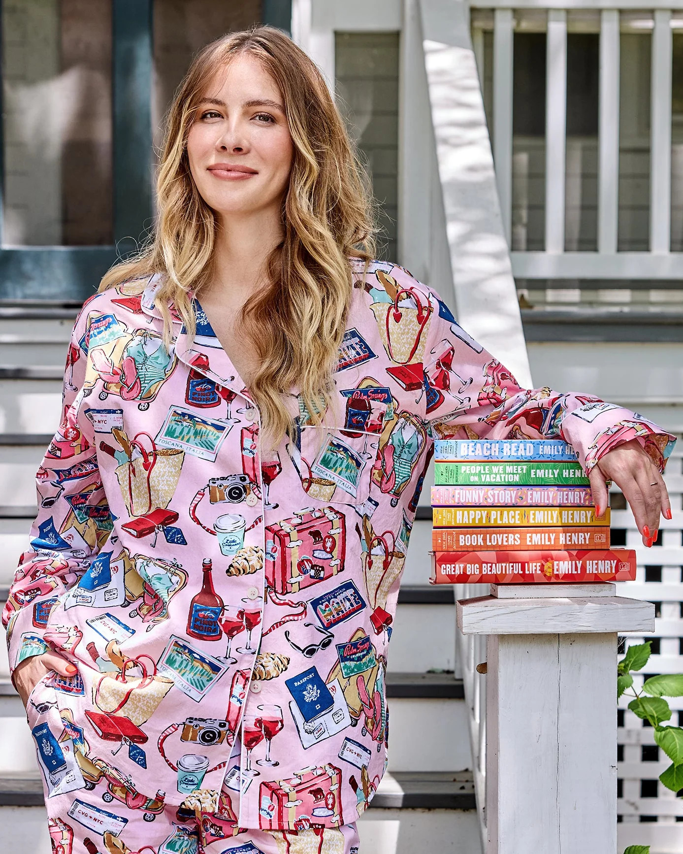 Emotional Baggage - Long PJ Set - Happy Place Pink | Printfresh