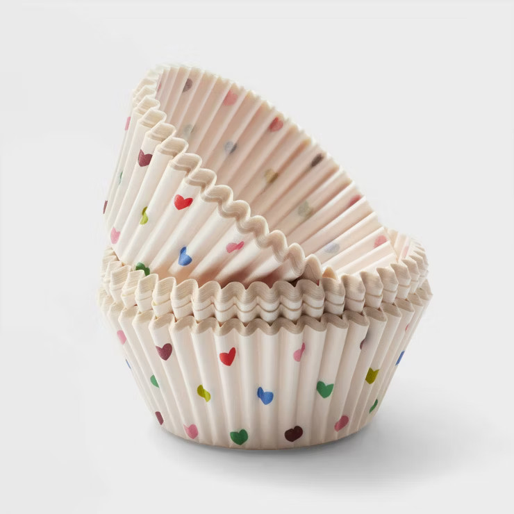 75ct Paper XO Baking Cups White - Spritz™ | Target