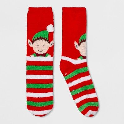 Women's Holiday Elf Casual Socks - Wondershop™ Red One Size | Target