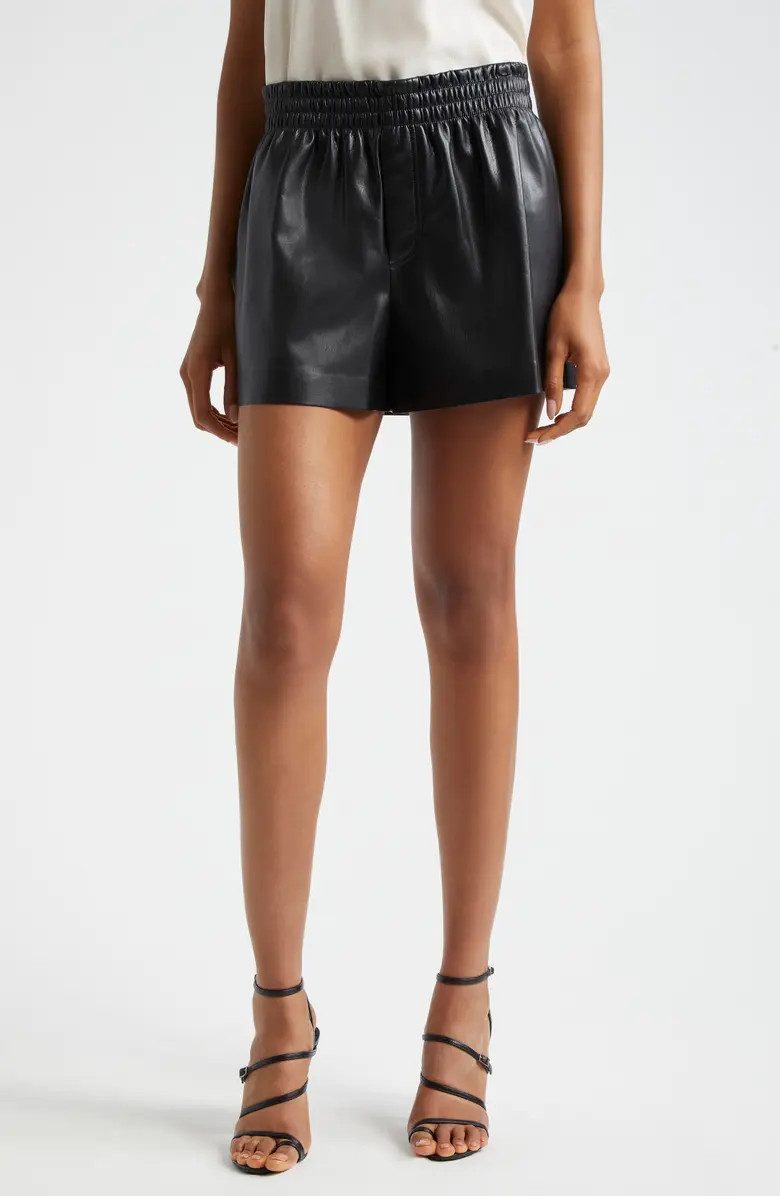 Alice + Olivia Richie Faux Leather Boxer Shorts | Nordstrom | Nordstrom