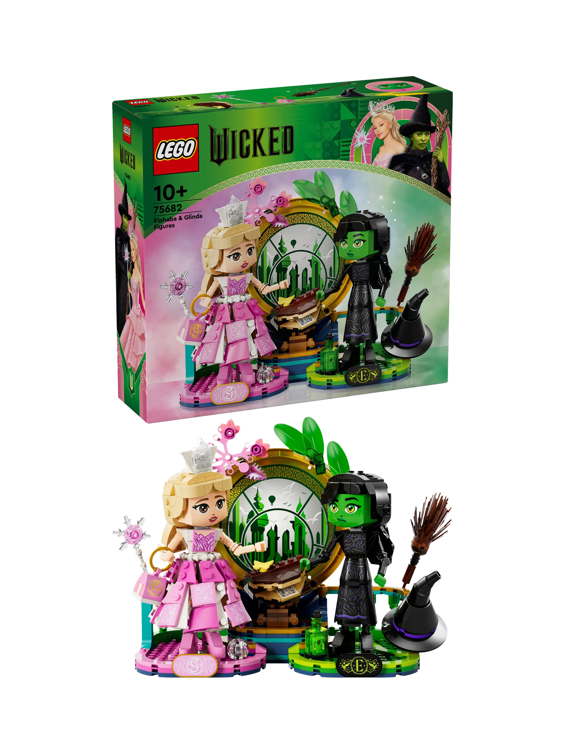 LEGO Wicked Elphaba & Glinda Figures Building Toy Set 75682 | John Lewis (UK)