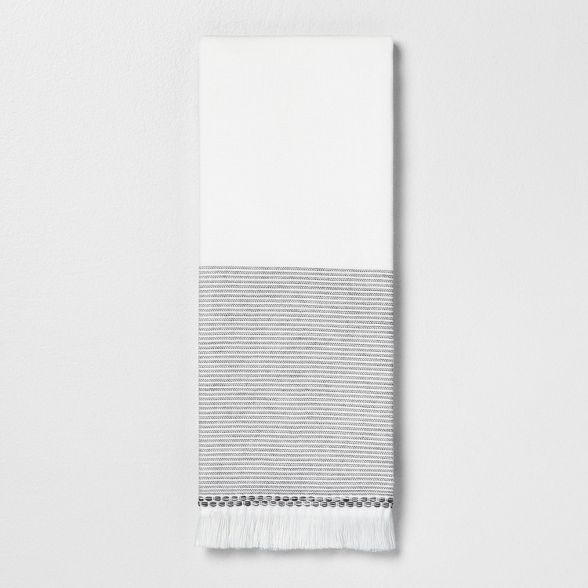 Microstripe Hand Towel Gray - Hearth & Hand™ with Magnolia | Target