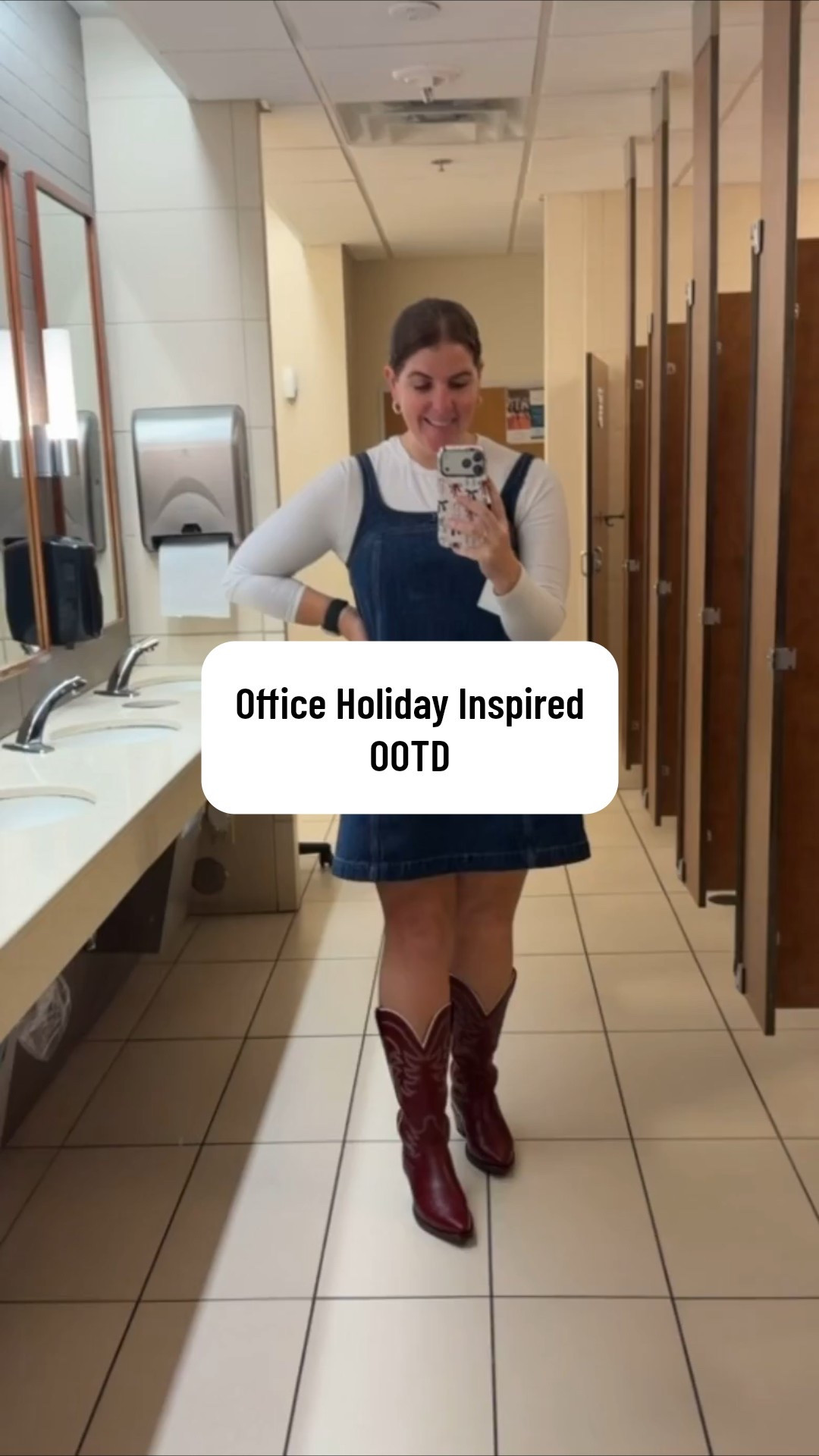 Office Holiday Inspired OOTD! 

The dress and the tee are older, but I will link similar! I will also link the boots as they are one of my favorites! 

#LTKootd #LTKMidsize #LTKHoliday