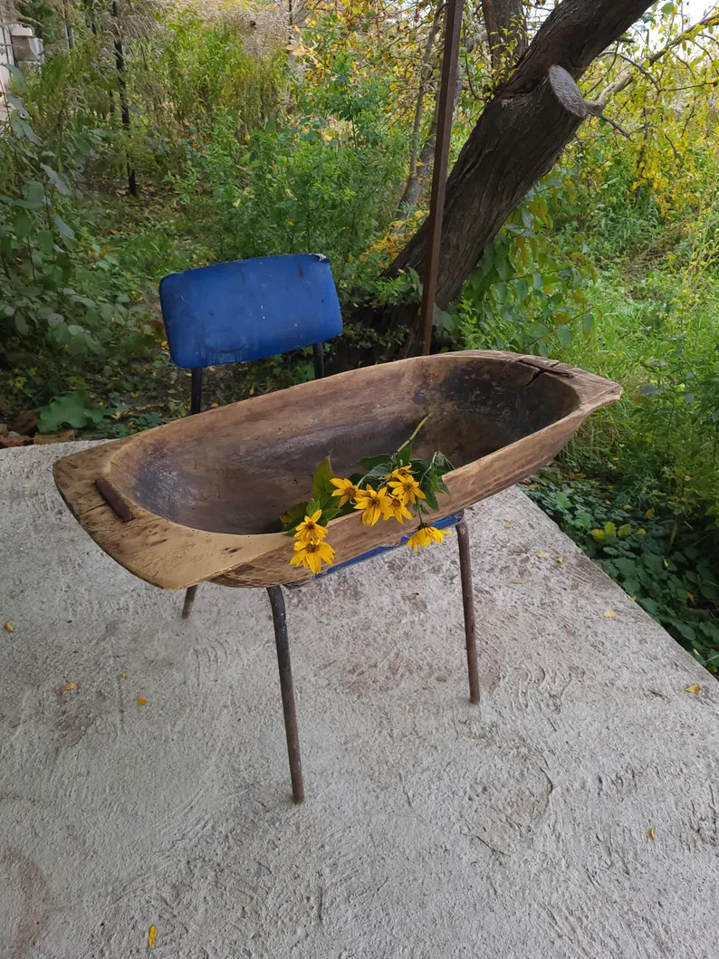 Antique primitive wooden dough bowl - Old bowl - Antique natural wood - Hand carved - Country cot... | Etsy (US)