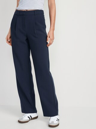 Extra High-Waisted Taylor Wide-Leg Trouser Suit Pants | Old Navy (CA)