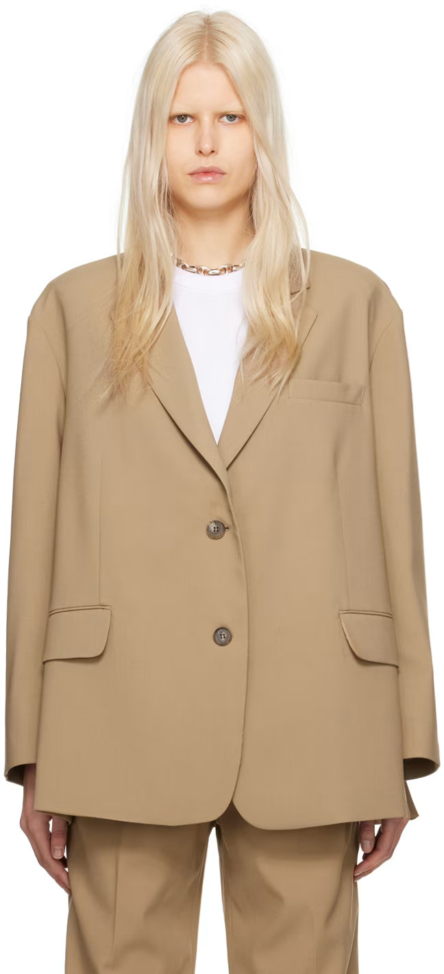The Frankie Shop - Beige Bea Blazer | SSENSE