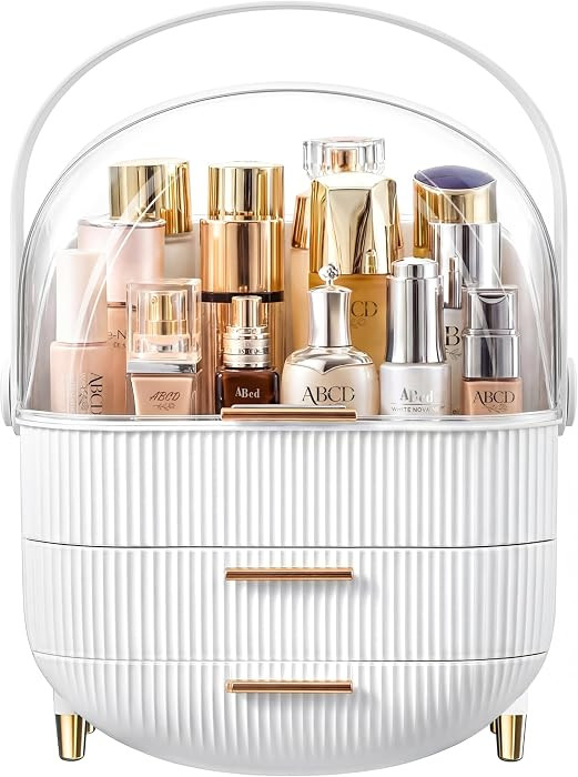 NestOrganix Makeup Organizer Skincare Organizers - Cosmetic Display Cases with Transparent Cover,... | Amazon (US)